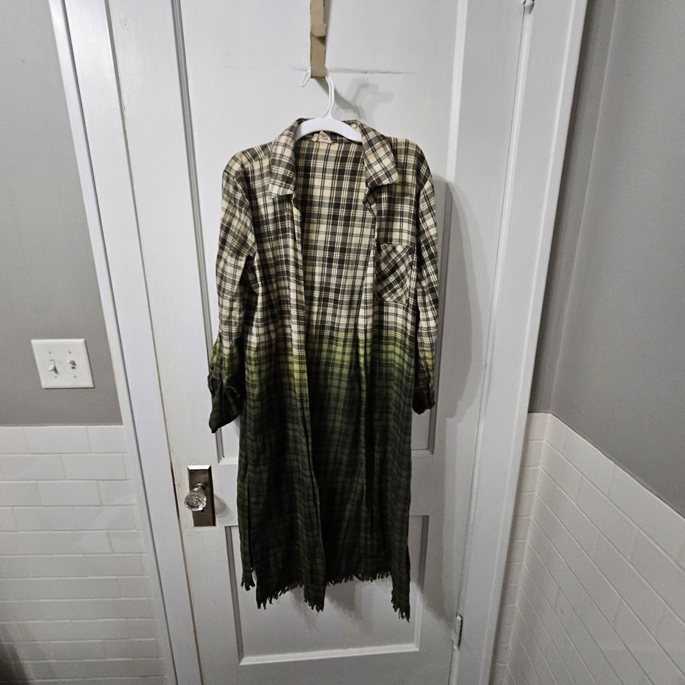 Hem & Thread Plaid Green Tunic